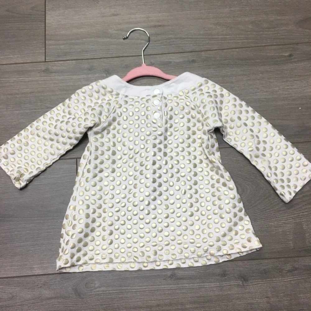 Nicole Miller NY | Baby Girl Gold Polka Dot Tunic